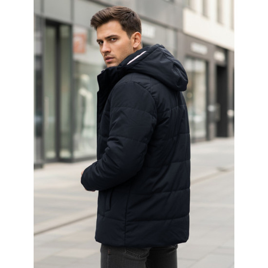 Vyriška tamsiai mėlyna žieminė striukė Nordic