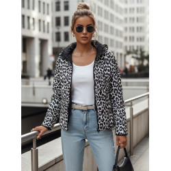 Damska dwustronna czarna pikowana kurtka Leo