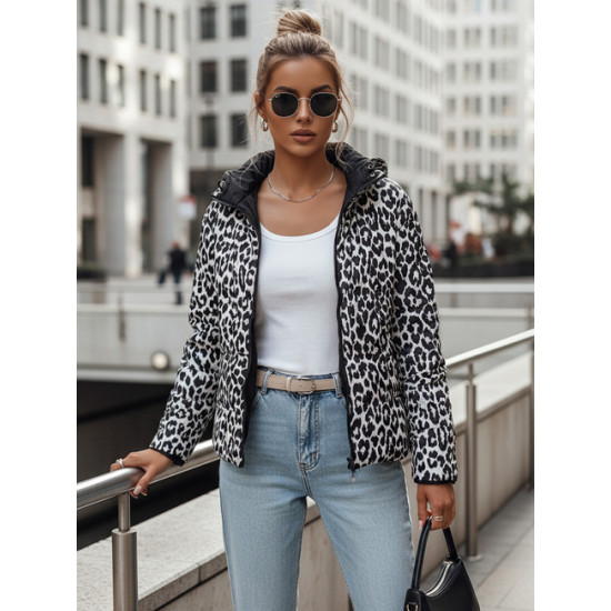 Moteriška dvipusė dygsniuota juoda striukė Leo Moteriškos striukės