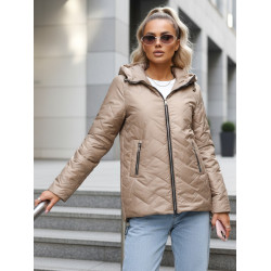 Damski pikowana brązowa kurtka Almi