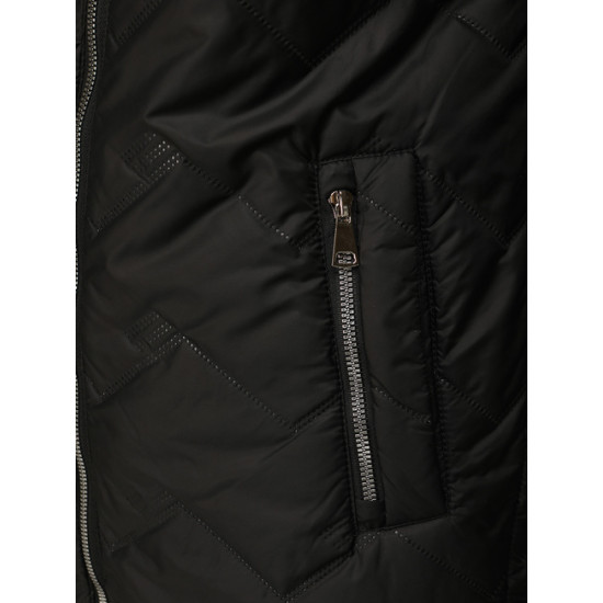 Moteriška dygsniuota juoda striukė Almi Moteriškos striukės