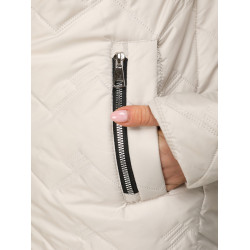 Damski jasnoszary płaszcz z pikowaniem Almi