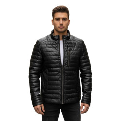 Vyriška juoda žieminė striukė Gentelman