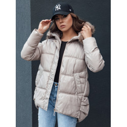 Damska brązowa kurtka z kapturem Stela