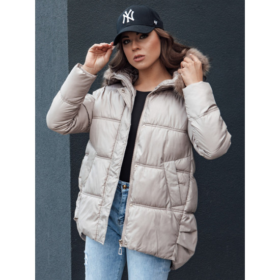 Naisten ruskea hupullinen takki Stela Naisten takit