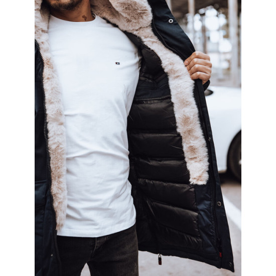 Vyriška tamsiai mėlyna žieminė striukė Space