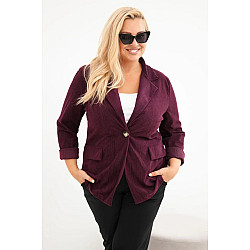 Moteriškas violetinis švarkas Velvet