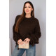 Moteriškas tamsiai rudas megztinis Fango
