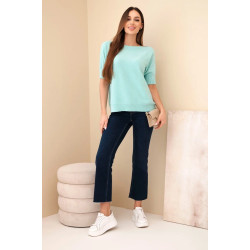 Sieviešu piparmētru džemperis Aleta