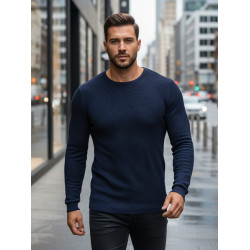 Vyriškas tamsiai mėlynas megztinis Spike