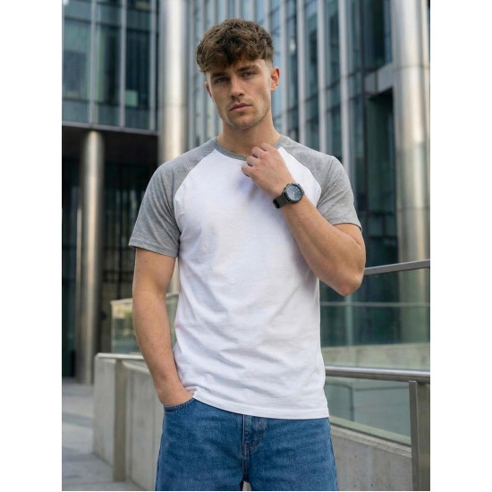 Vyriški balti/pilki marškinėliai Dilan Marškinėliai