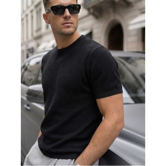 Vyriški juodi marškinėliai Comfort Vienspalviai marškinėliai