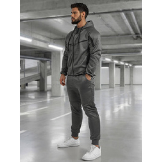 Tamsiai pilkas vyriškas komplektas Jake Sportiniai kostiumai Premium