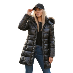 Sieviešu melna ziemas jaka Shine