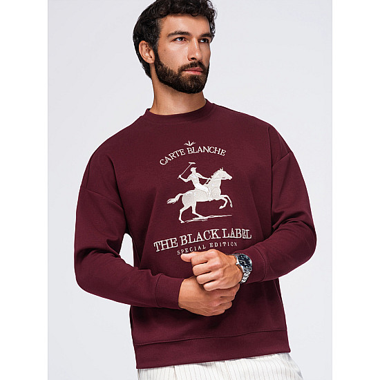 Męski sweter w kolorze bordowym marki Carte
