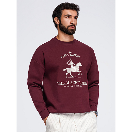 Męski sweter w kolorze bordowym marki Carte