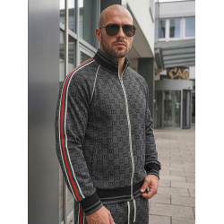 Męski zestaw w kolorze ciemnoszarym bez kaptura marki Gucci