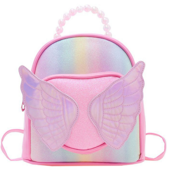 Vaikiška rožinė kuprinė Shiny Wings Pearls 22 cm