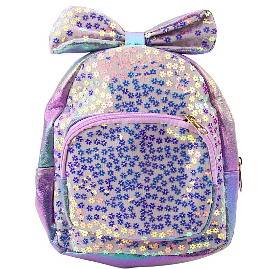 Vaikiška violetinė kuprinė su blizgučiais 22 cm, 2,8 l Kuprinės