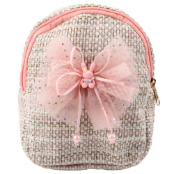 Lasten vaaleanpunainen reppu nauhalla Bunny, 21 cm, 2 l