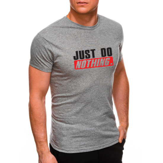 Akcija Pilki vyriški marškinėliai Just do nothing JS/712005