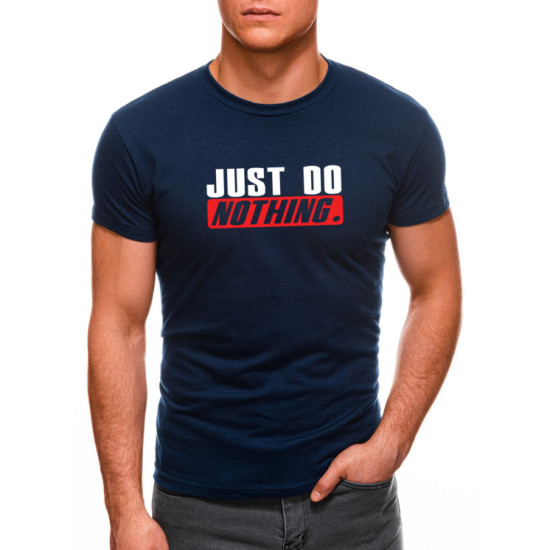 Tamsiai mėlyni vyriški marškinėliai Just do nothing JS/712005