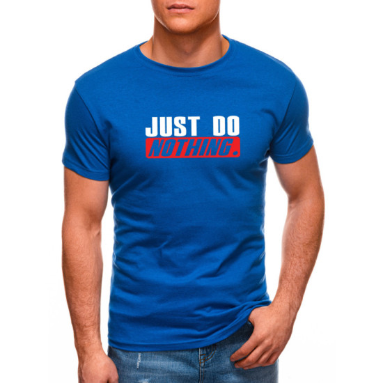 Mėlyni vyriški marškinėliai Just do nothing JS/712005
