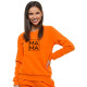 Moteriškas oranžinis džemperis MAMA JS/W01