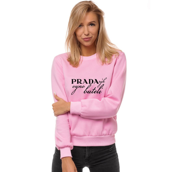Akcija Moteriškas rožinis džemperis Prada JS/W01 - Užrašai moterims Akcija Moteriškas rožinis džemperis Prada JS/W01