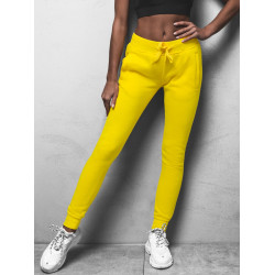 Moteriškos geltonos laisvalaikio kelnės "Flor"