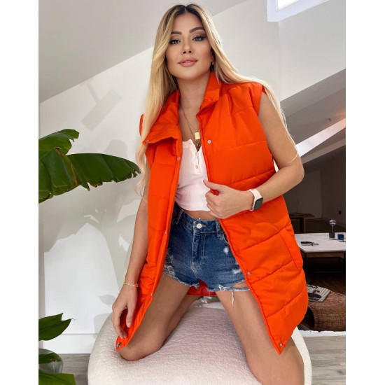 Oranžinė moteriška liemenė Lilit PK4054 - Moterims Oranžinė moteriška liemenė Lilit PK4054
