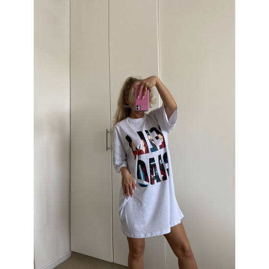 Moteriški oversize balti marškinėliai Ciao PK4441 - Marškinėliai Moteriški oversize balti marškinėliai Ciao PK4441 Premium