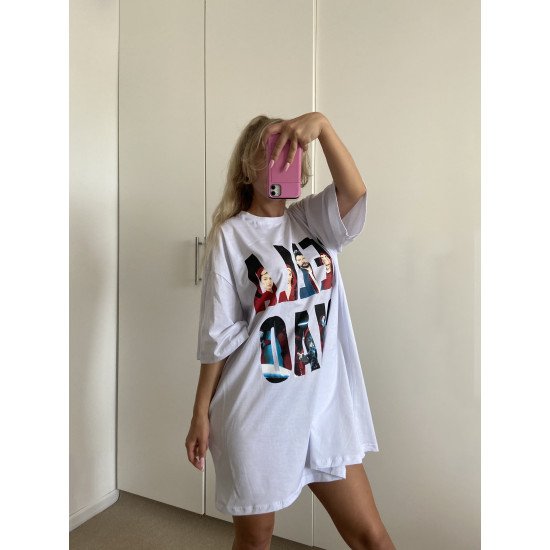 Moteriški oversize balti marškinėliai Ciao PK4441 - Marškinėliai Moteriški oversize balti marškinėliai Ciao PK4441 Premium