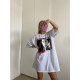Women's oversized white T-shirt Nairobi PK4442 Premium