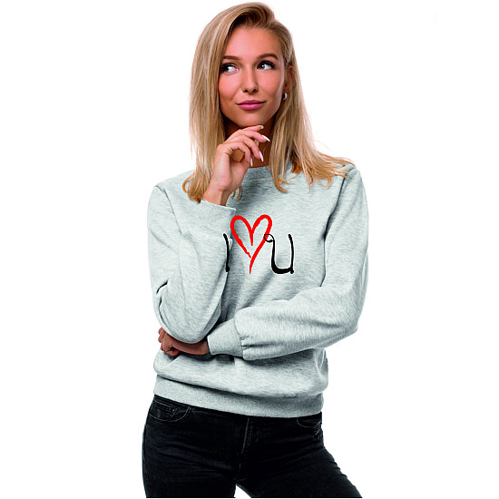 Moteriškas pilkas džemperis Love JS/W01