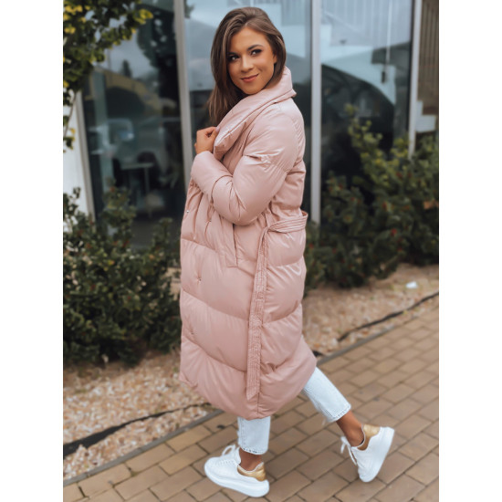 Rožinė moteriška dygsniuota striukė Favi TY3090 - Akcija Rožinė moteriška dygsniuota striukė Favi TY3090