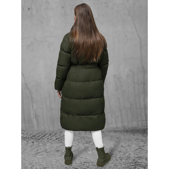 Moteriškas chaki paltas Korper JS/M737/136 - Akcija Moteriškas chaki paltas Korper JS/M737/136