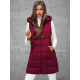 Moteriška bordo spalvos dygsniuota liemenė Dona JS/16M9096/06Z - Akcija Moteriška bordo spalvos dygsniuota liemenė Dona JS/16M9096/06Z