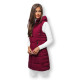 Moteriška bordo spalvos dygsniuota liemenė Dona JS/16M9096/06Z - Akcija Moteriška bordo spalvos dygsniuota liemenė Dona JS/16M9096/06Z