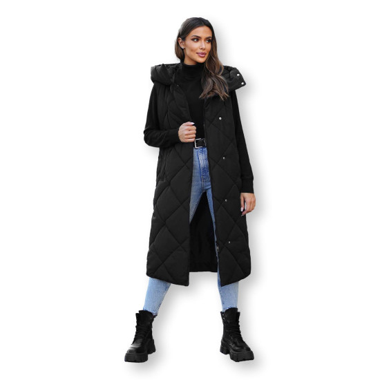 Juoda ilga liemenė Kiket JS/5M3165/392 - Akcija Juoda ilga liemenė Kiket JS/5M3165/392