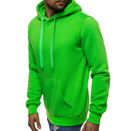 Žalios spalvos vyriškas džemperis su gobtuvu Buvoli JS/2009