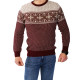Vyriškas bordo megztinis Snow h2532 - Vyrams Vyriškas bordo megztinis Snow h2532 Premium