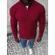 Bordo megztinis su užtrauktuku iki pusės Makar NB/MM6007/7 - Dla mężczyzn Bordo megztinis su užtrauktuku iki pusės Makar NB/MM6007/7