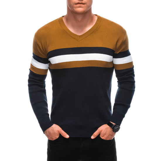Megztinis rudas Gaber E224 - Vyrams Megztinis rudas Gaber E224