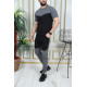 Sportinis komplektas tamsiai pilka - juoda Karter PK3010 - Vyrams Sportinis komplektas tamsiai pilka - juoda Karter PK3010 Premium