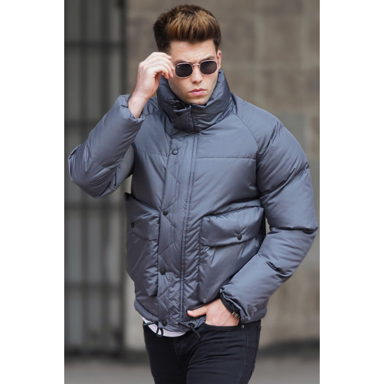 Pilka vyriška striukė Otan PK5131 - Vyriškos Striukės ir Paltai Pilka vyriška striukė Otan PK5131 Premium