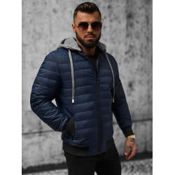 Kidol navy blue hooded jacket for men