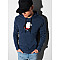 Dark blue hooded sweater Lama