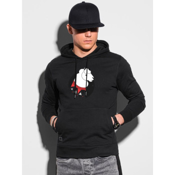 Чёрный свитшот с капюшоном Lama