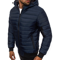 Vyriška pavasarinė - rudeninė striukė tamsiai mėlynos spalvos Nosal